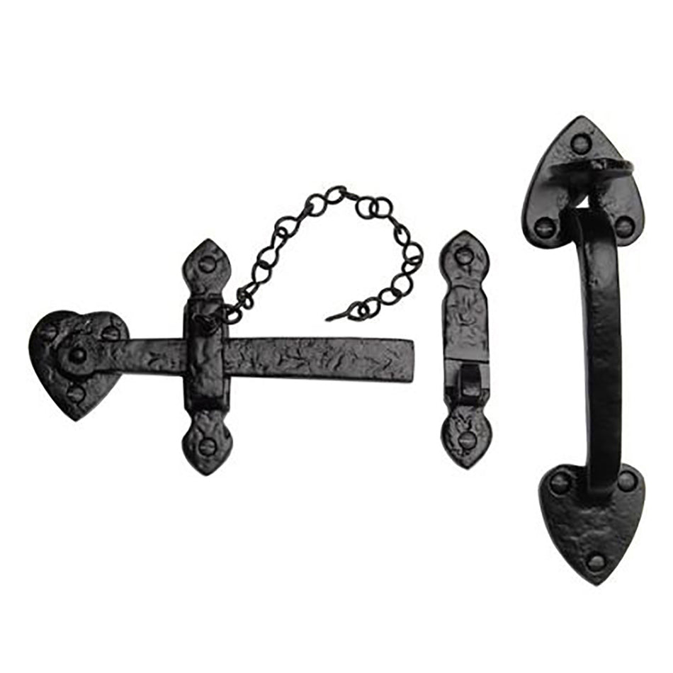 Decorative Suffolk Gate Latch 152mm Black Antique PK1