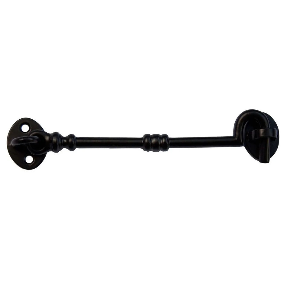 100mm Cabin Hook Latch, Antique Black Finish, for Gates, Doors, and Sheds, Durable