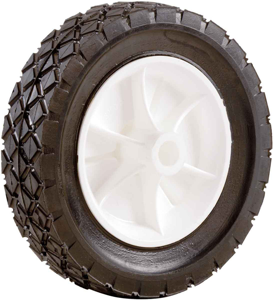 Wheel-Punct/Proof Tyre on White Plastic Hub 250mm