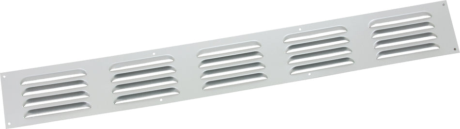 Door Vent  -  Louvred Aluminium 610x76mm  Silver