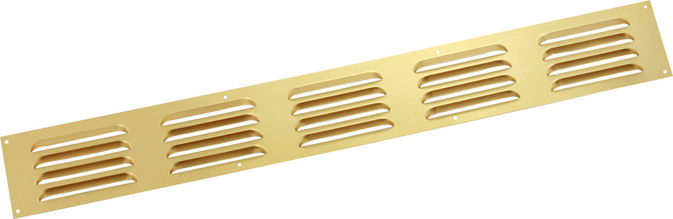 Door Vent  -  Louvred Aluminium 610x76mm Gold