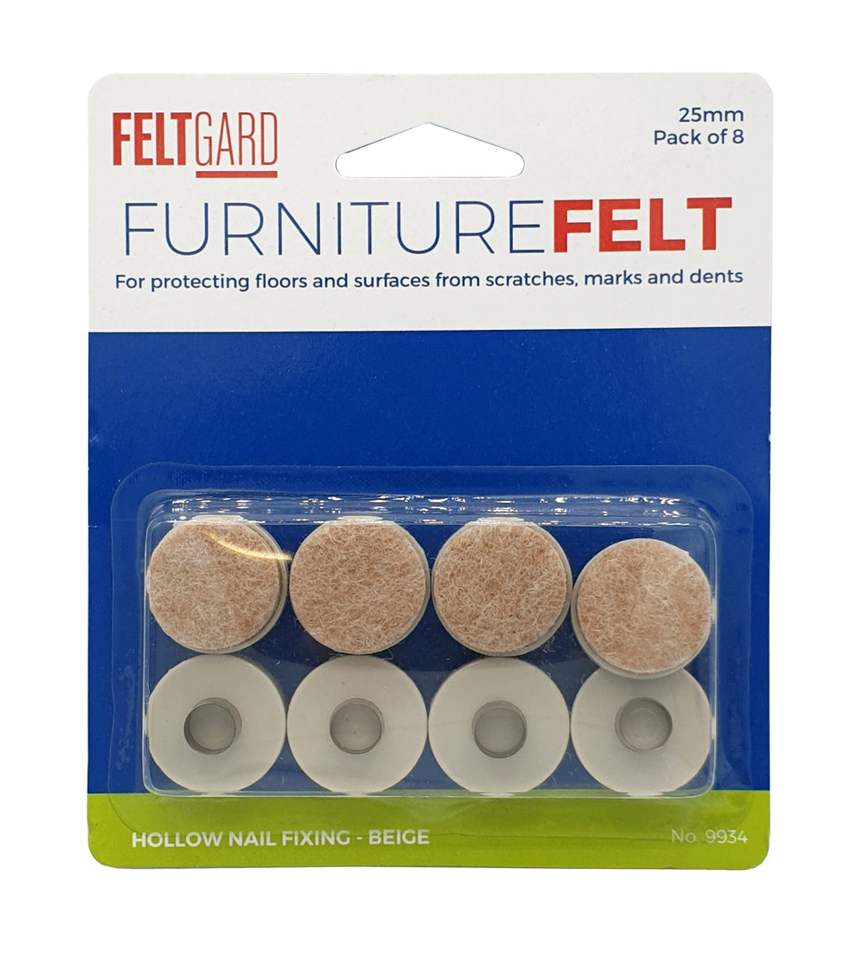 Felt Gard  -  Hollow Nail Fixing 25mm (1") PK8