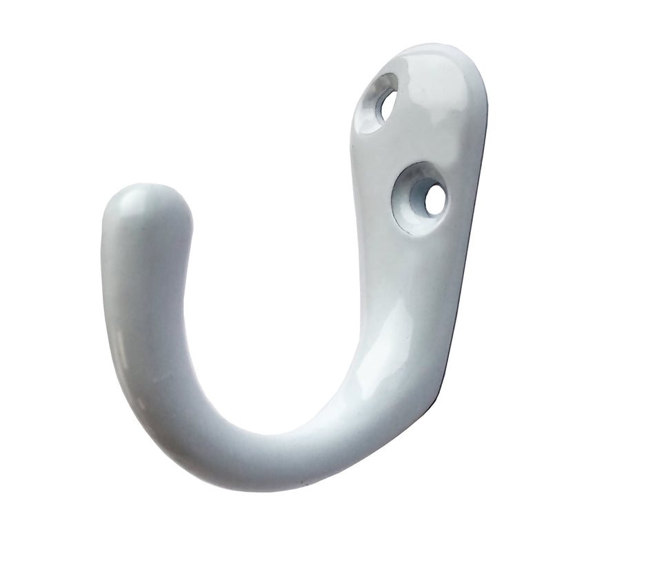 Single Robe Hook White PK2