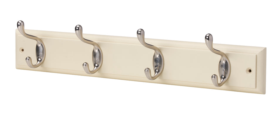 Coat Rack  -  Cream with 6 Nickel Hooks FSC100%