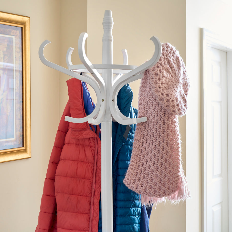 Hat & Coat Stand White